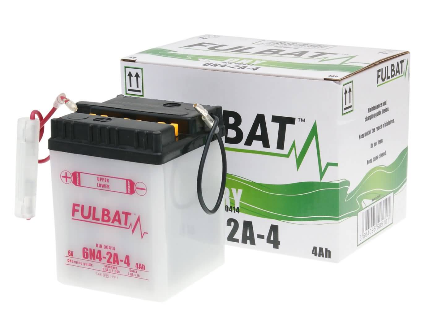 Baterie Fulbat 6V 6N4-2A-4, včetně kyseliny FB550510