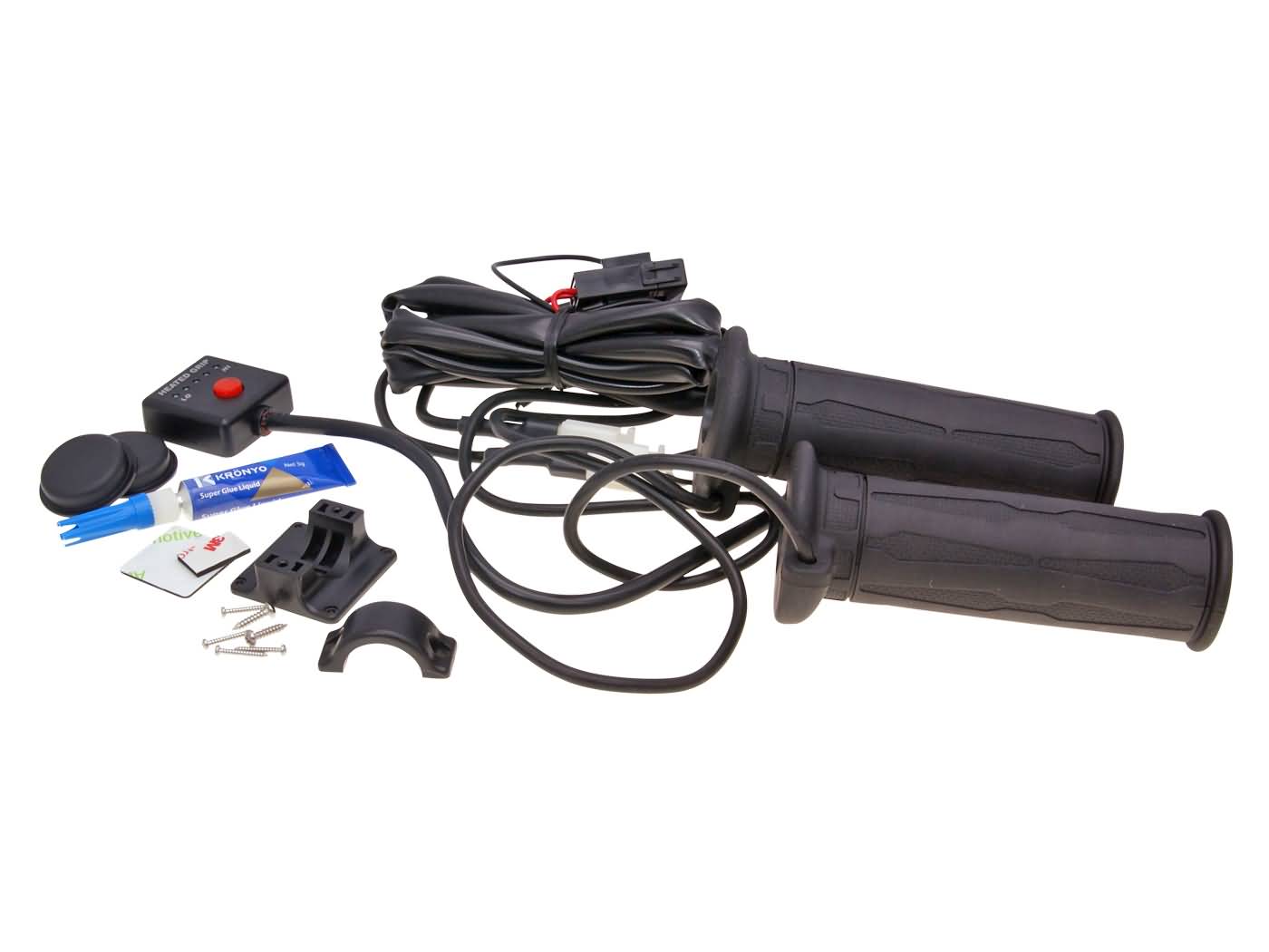 Vyhřívané gripy Koso černá 130mm (s plynem na páčku) 36048