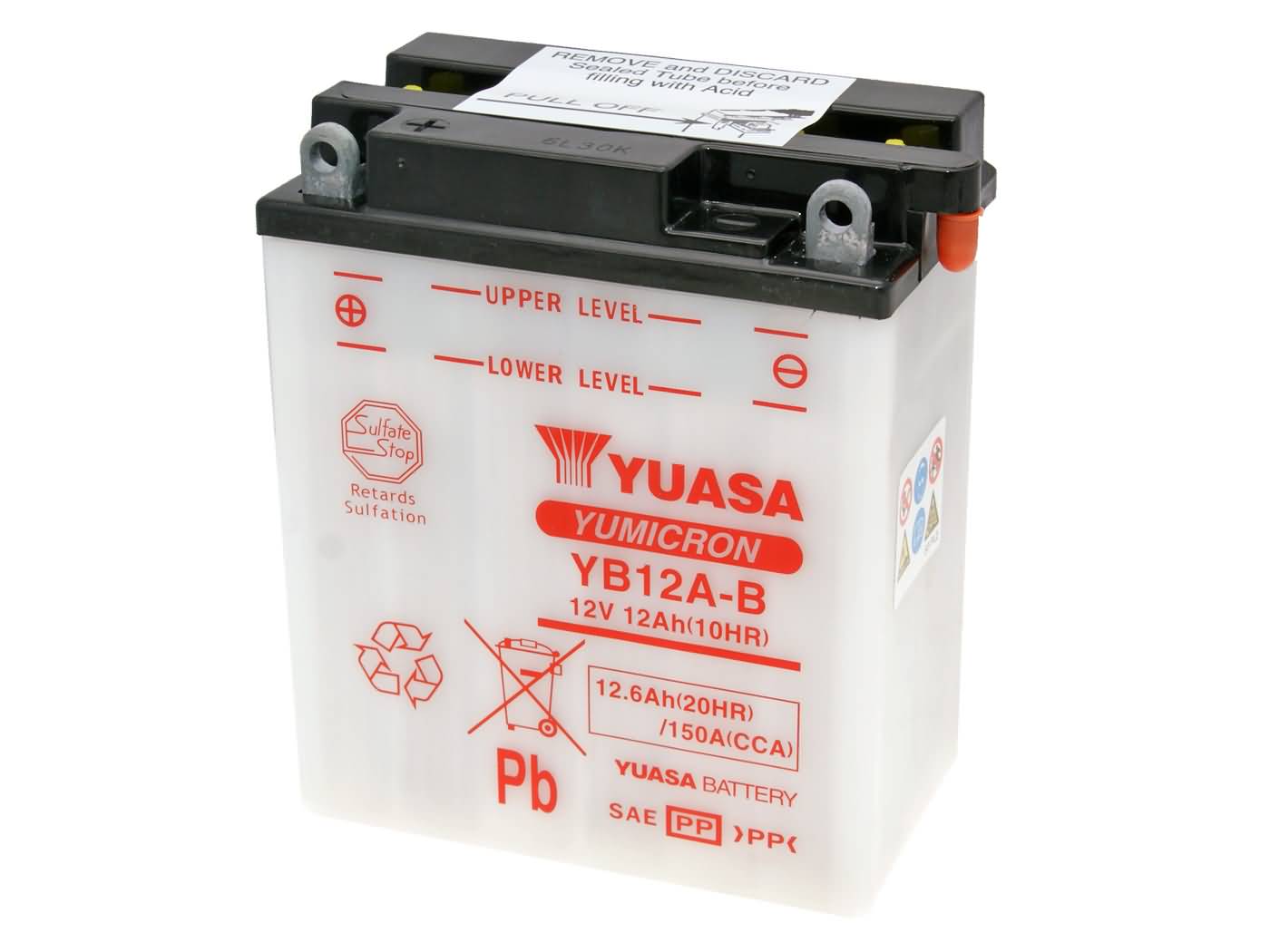 Levně Baterie Yuasa YuMicron YB12A-B bez kyseliny YS36186