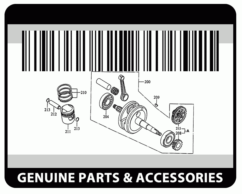 Levně Blok motoru OEM, Piaggio / Derbi motor D50B0 kick start / E-start PI-CM1503025