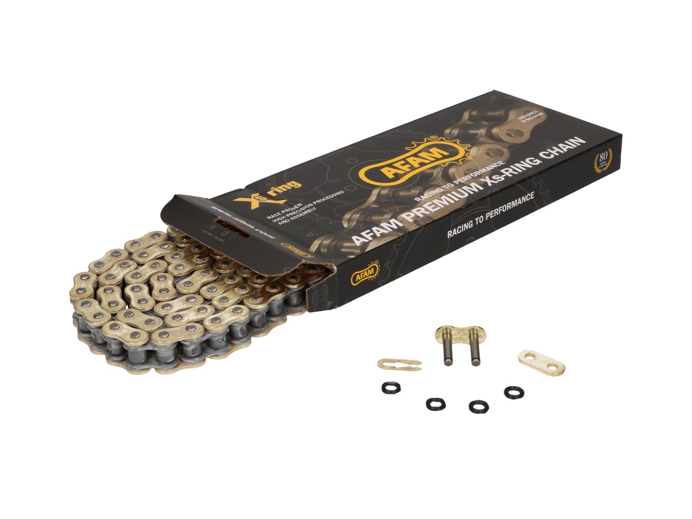 Řetěz AFAM XS-Ring zesílený, zlatý - 428 XMR-G x 118 AFA428XMR-G-118