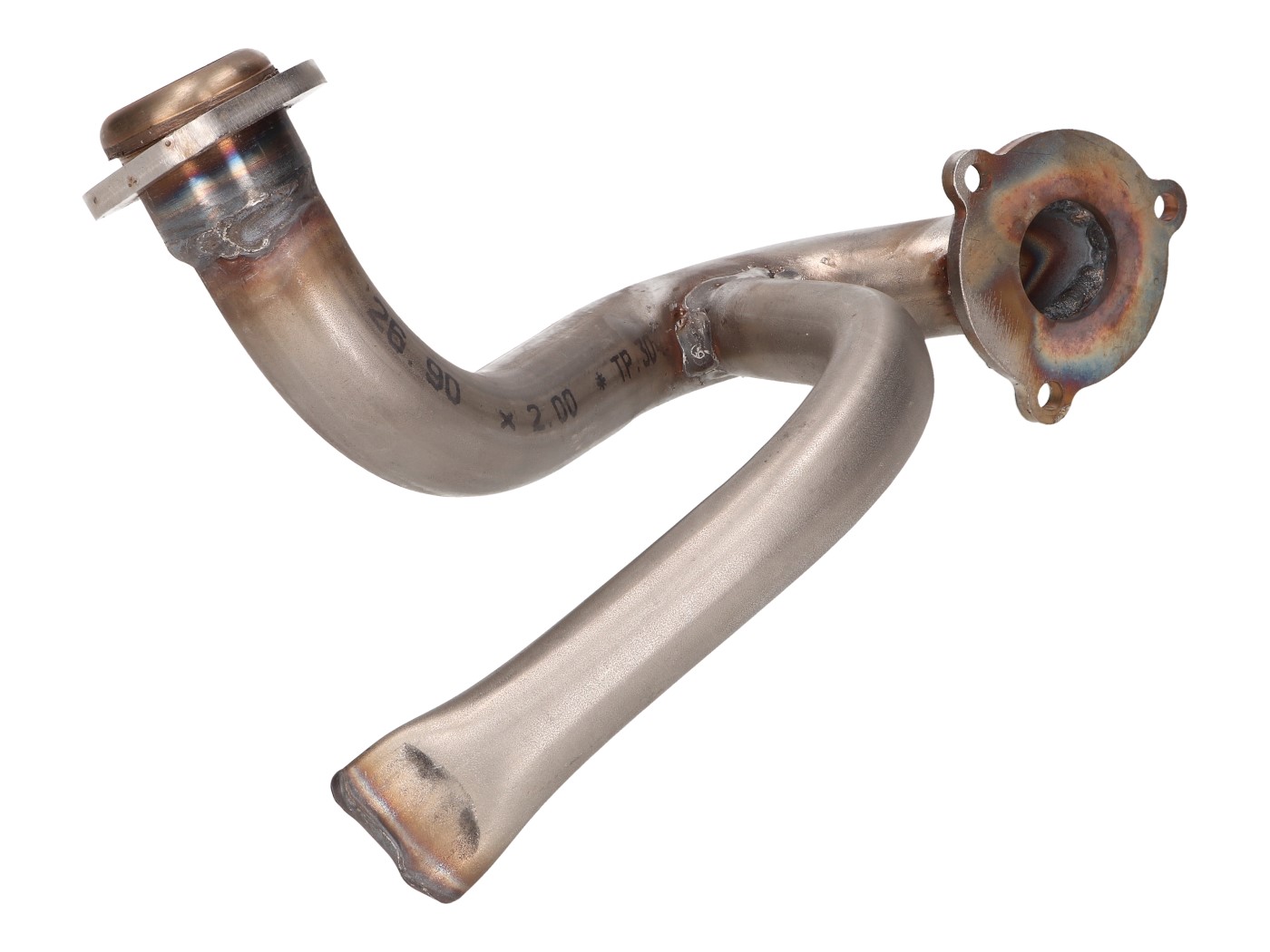 101 Octane Koleno výfuku nerez odškrcené se slepým kolenem, Aprilia SX, RX, Derbi Senda, DRD, X-Treme, SM, Gilera RCR, SMT 38712