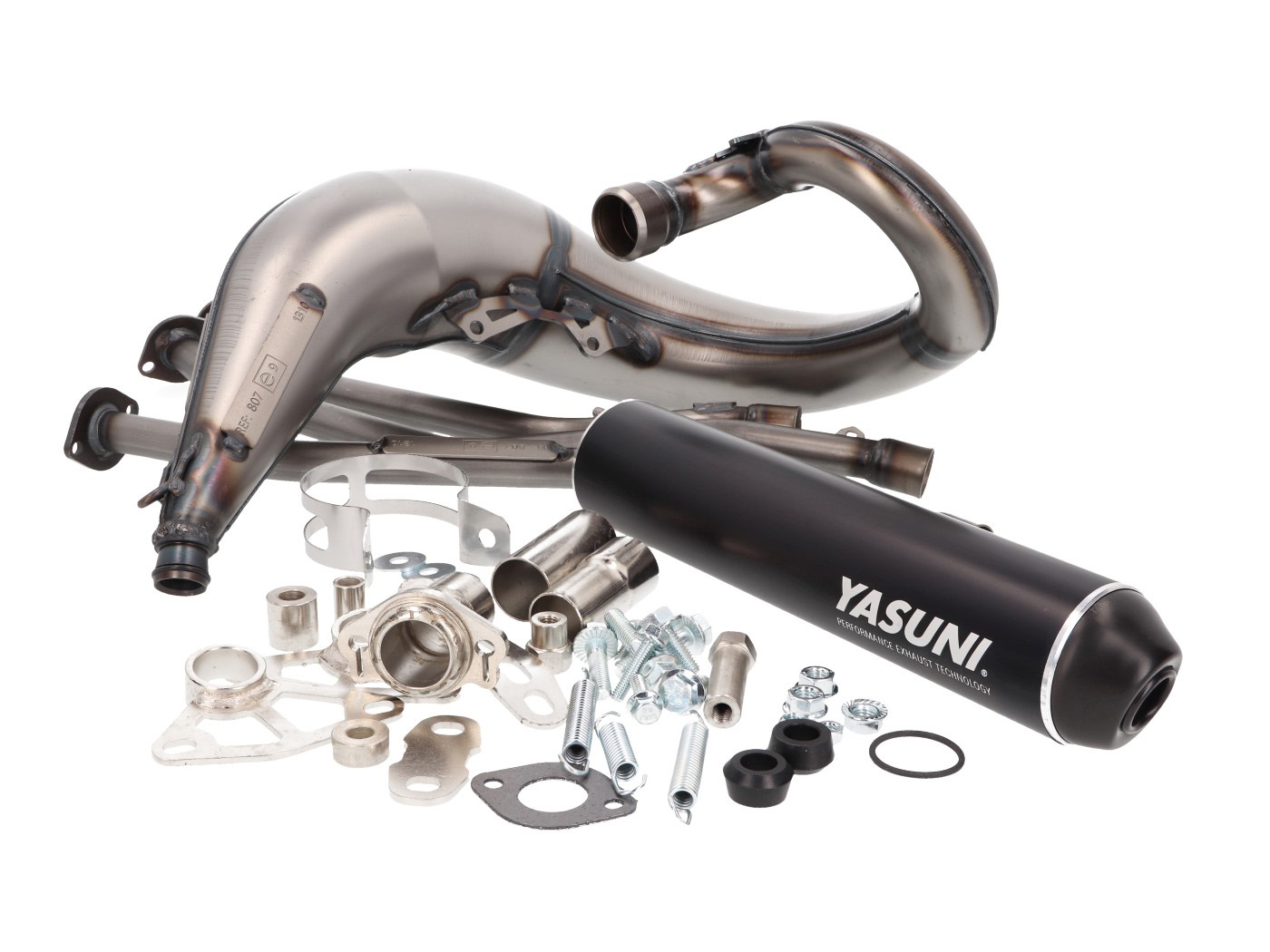 Výfuk Yasuni Cross ML MAX černá, Aprilia RX, SX, Derbi Senda, Gilera (EBE, EBS, D50B) YA807XB-25