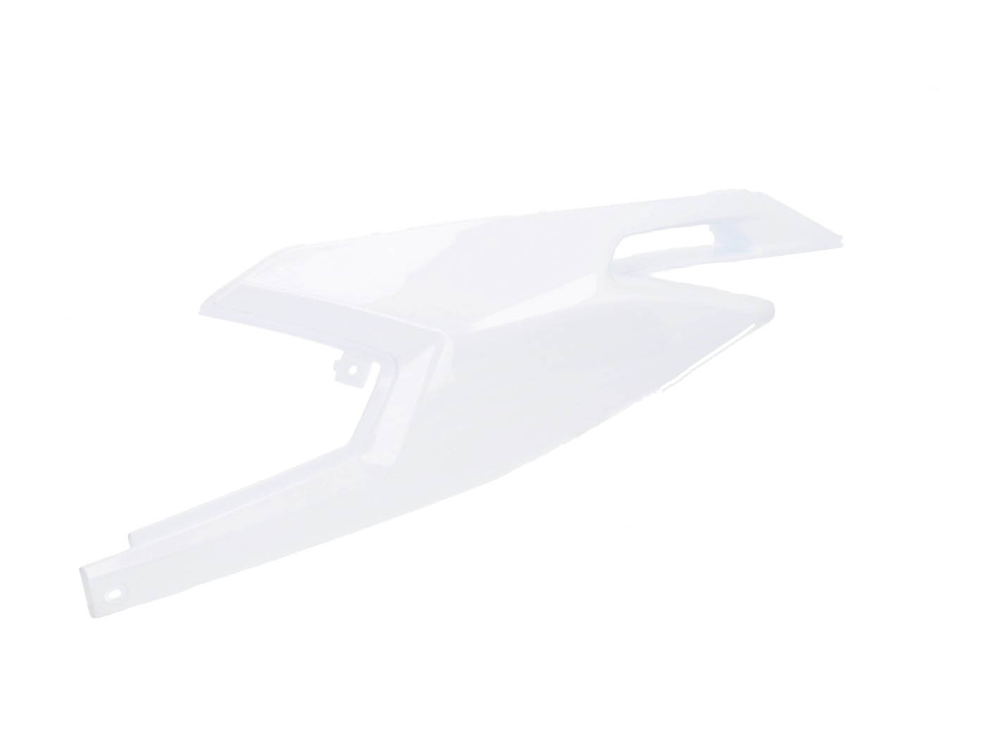 Piaggio Boční kryt levá strana zadní OEM bílá, Aprilia RX, SX, Derbi Senda, Gilera RCR, SMT 50 Euro4 2018- PI-2B004330000W0B