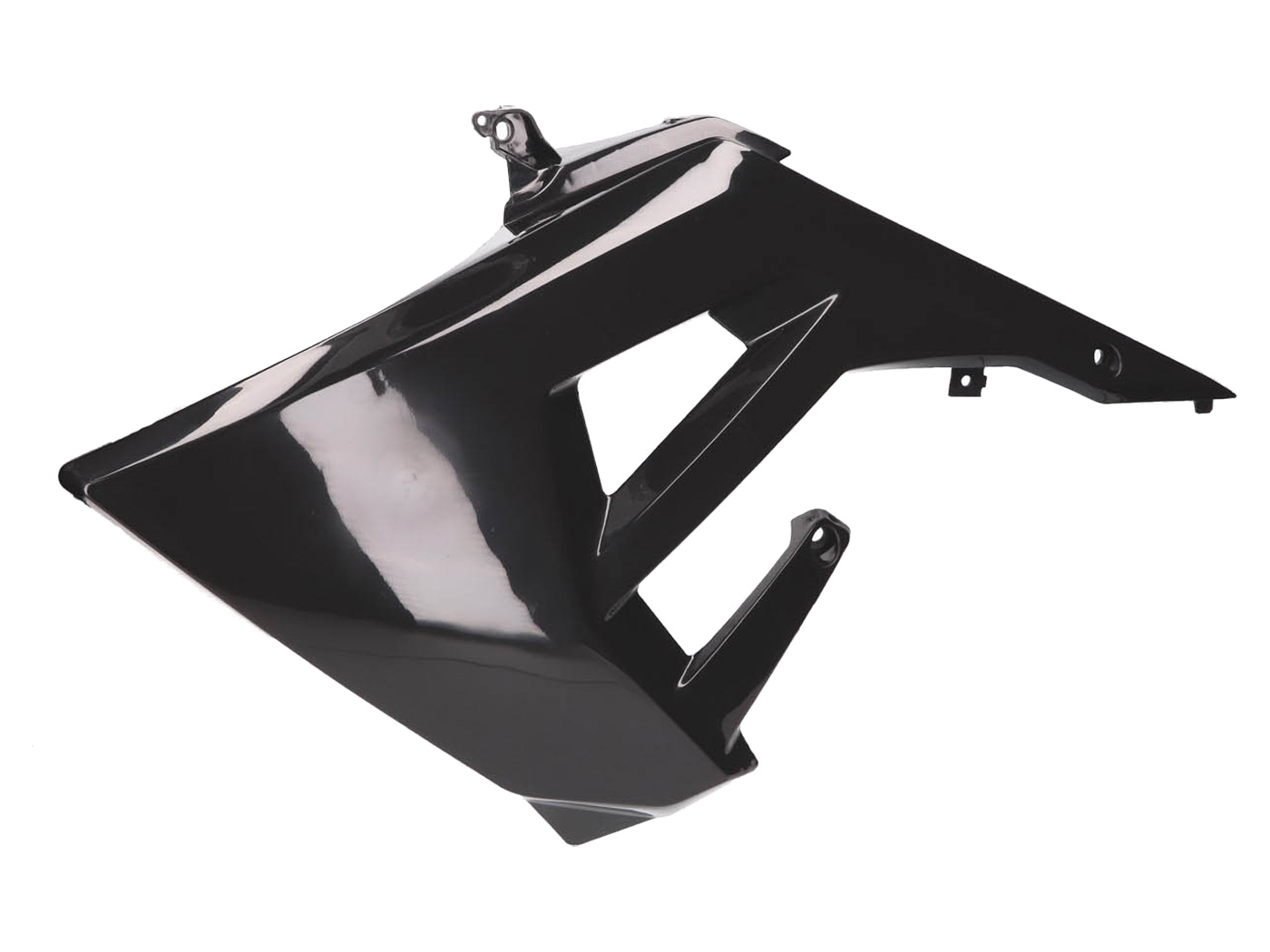 Piaggio Boční plast levý OEM černá, Derbi Senda R 50, Senda SM 50 X-Treme Euro4 2018- PI-2B004334000W0N