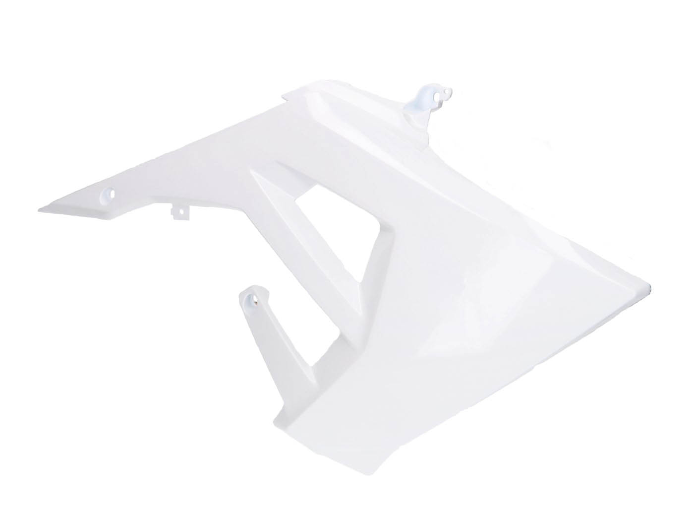 Piaggio Boční plast pravý OEM bílá, Derbi Senda R 50, Senda SM 50 X-Treme Euro4 2018- PI-2B004333000W0B