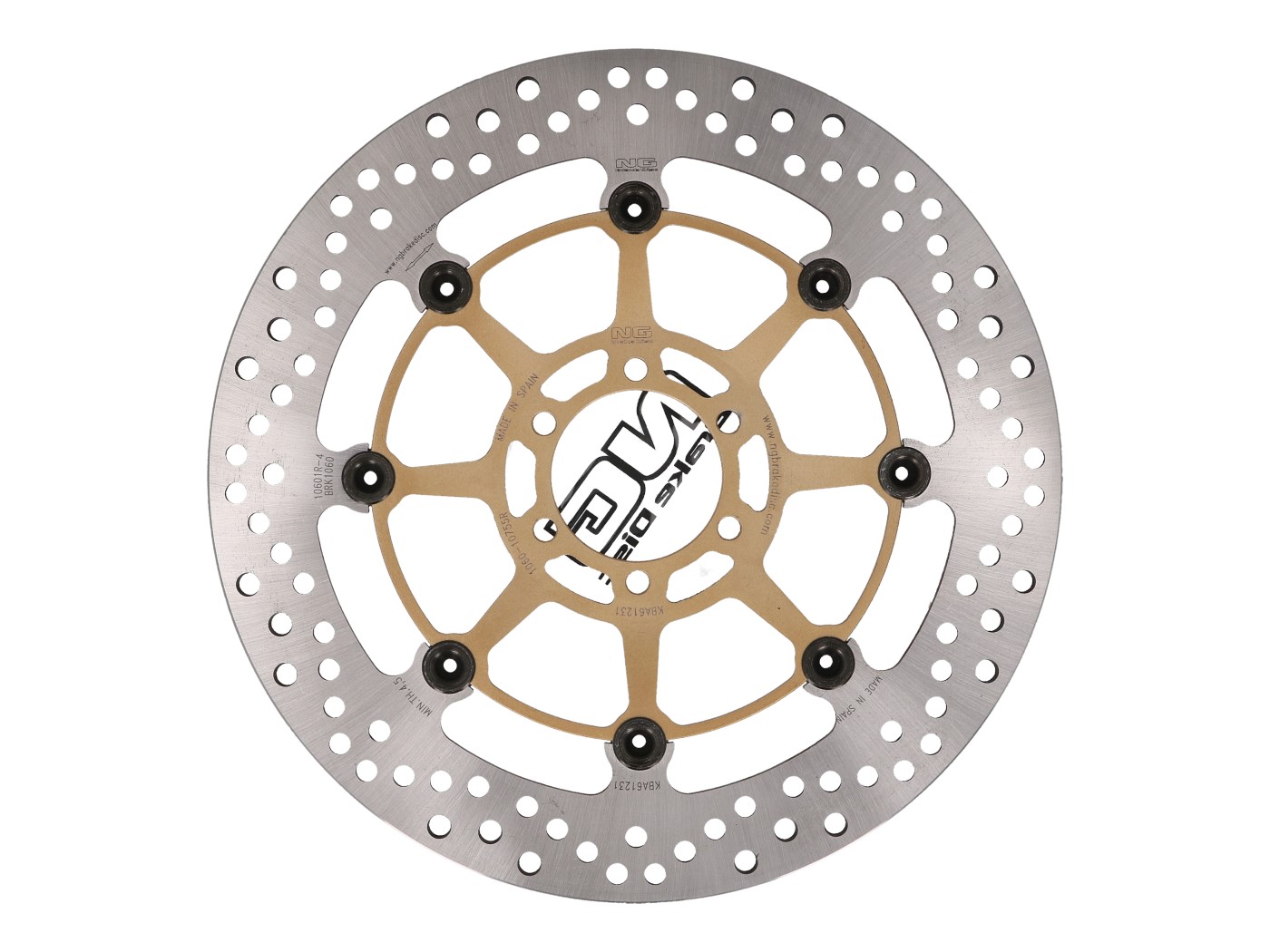 NG Brake Disc Brzdový kotouč NG plovoucí, Aprilia, Benelli, Ducati, KTM, Moto Guzzi, Yamaha přední NG1060