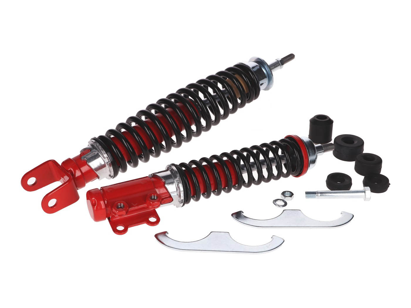Sada tlumičů Carbone Sport červená / černá, Vespa PK 50 1990-, PK 80/100/125 38814