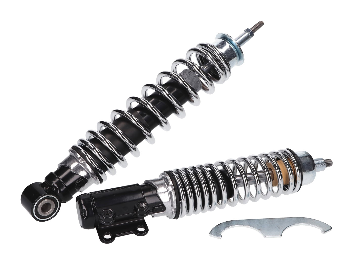 Sada tlumičů Carbone Sport černá / chrom, Vespa ET4, LX, LXV 125-150cc 39284