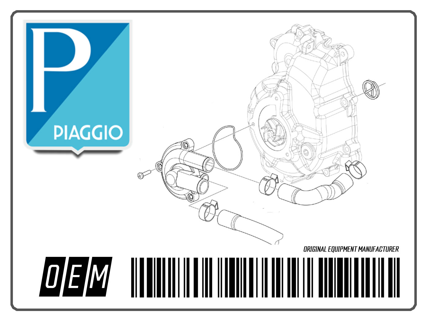 Levně Těsnění pod hlavu Piaggio OEM 200ccm, tlusté PI-829265