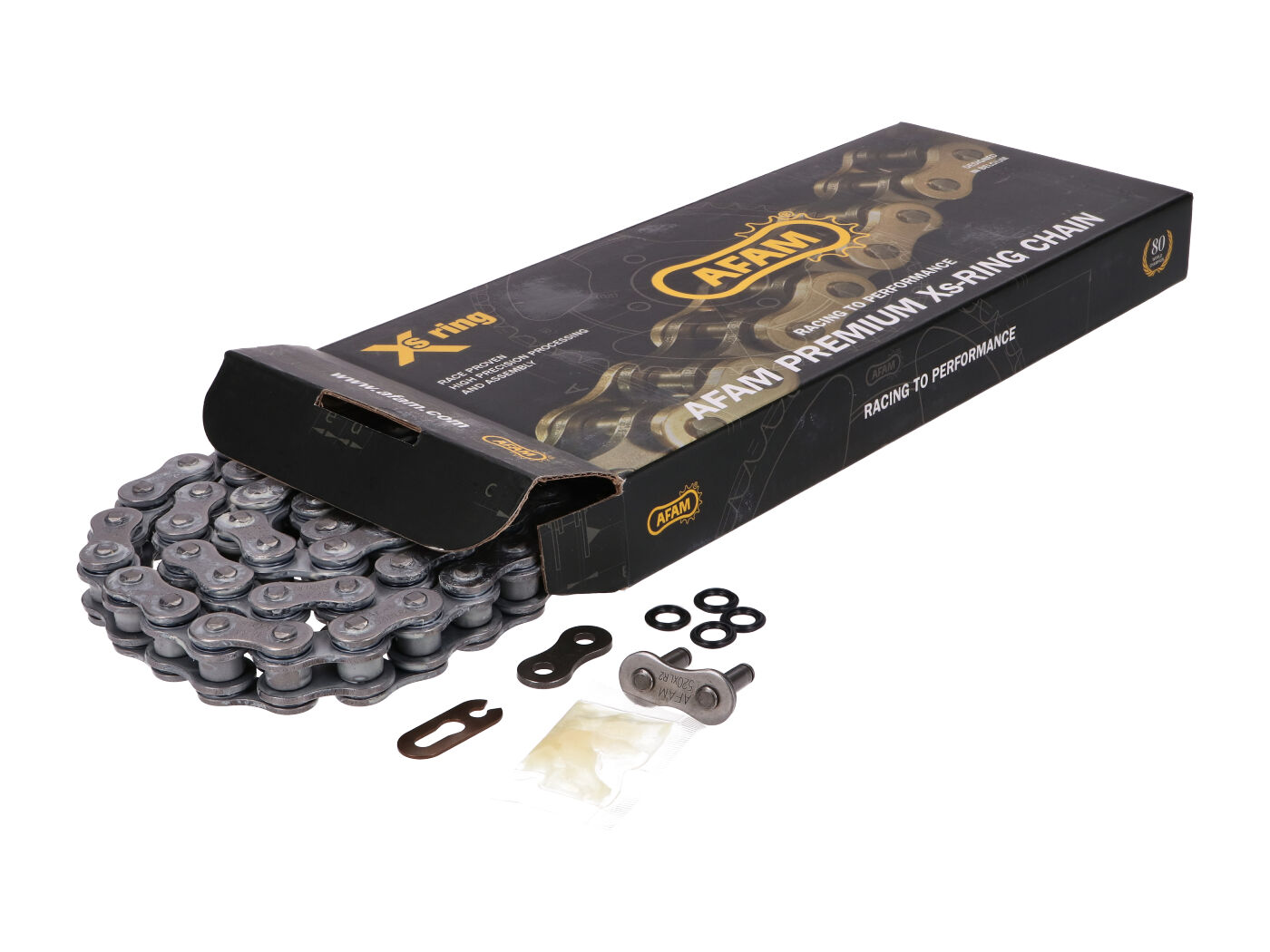 Řetěz AFAM XS-Ring černý - 520 XLR2 x 104 AFA520XLR2-104