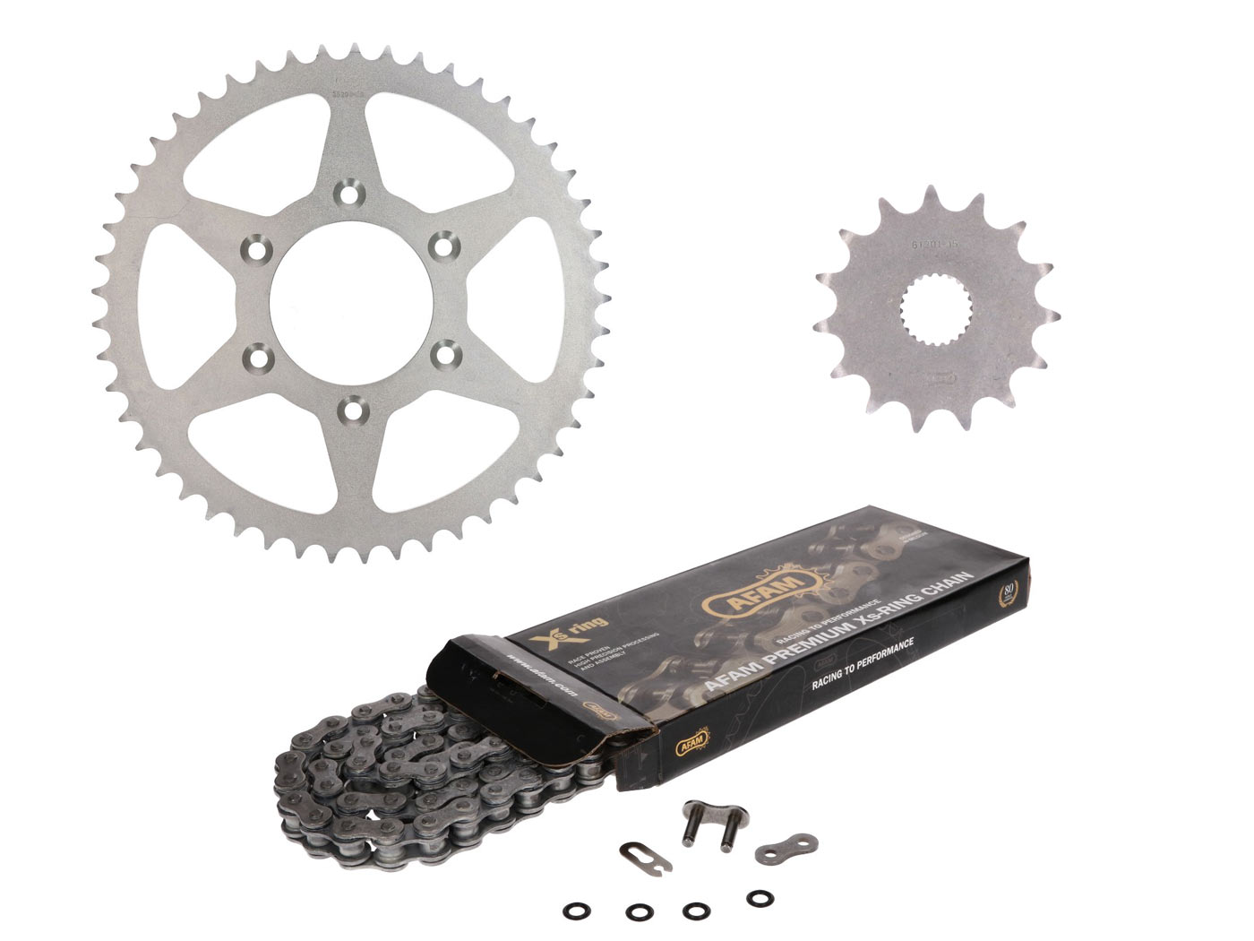 Řetězová sada AFAM XS-Ring 15/45z, Aprilia SX125 08-10 MST-KS-A-188