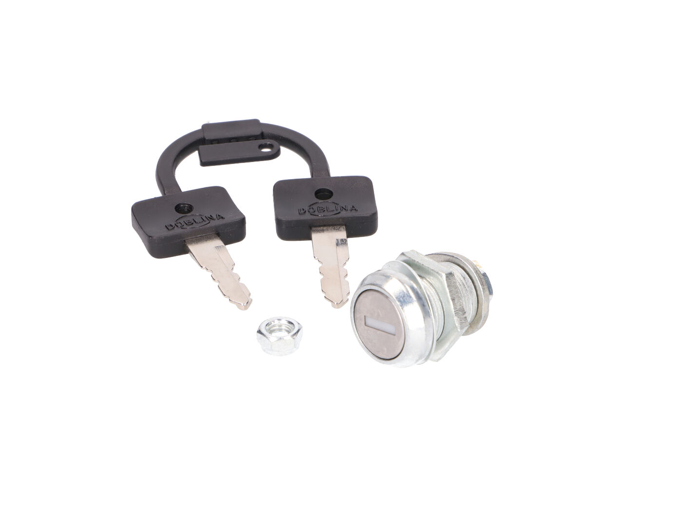 Diverse / Import Zámek bočního krytu stříbrný, Simson S50, S51, S53, S70, S83 40867