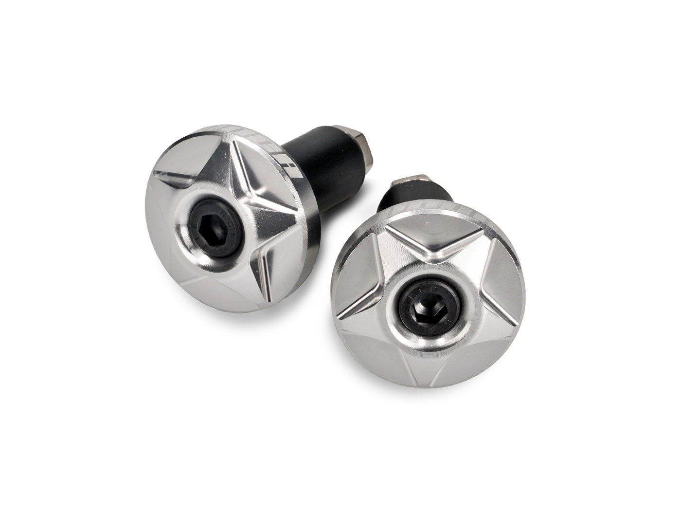Voca Racing Koncovky řidítek VOCA CNC 14mm - stříbrná VCR-SD970/AL