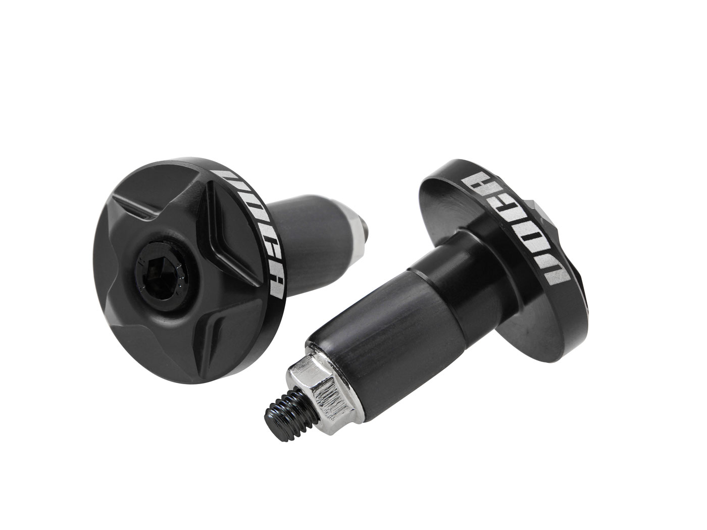 Voca Racing Koncovky řidítek VOCA CNC 14mm - černá VCR-SD970/BK