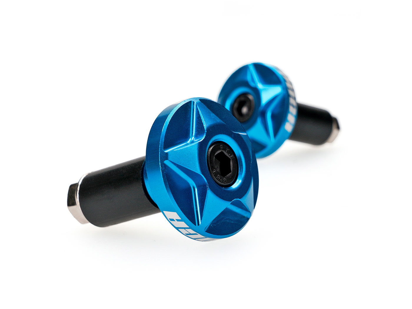 Voca Racing Koncovky řidítek VOCA CNC 14mm - modrá VCR-SD970/BL