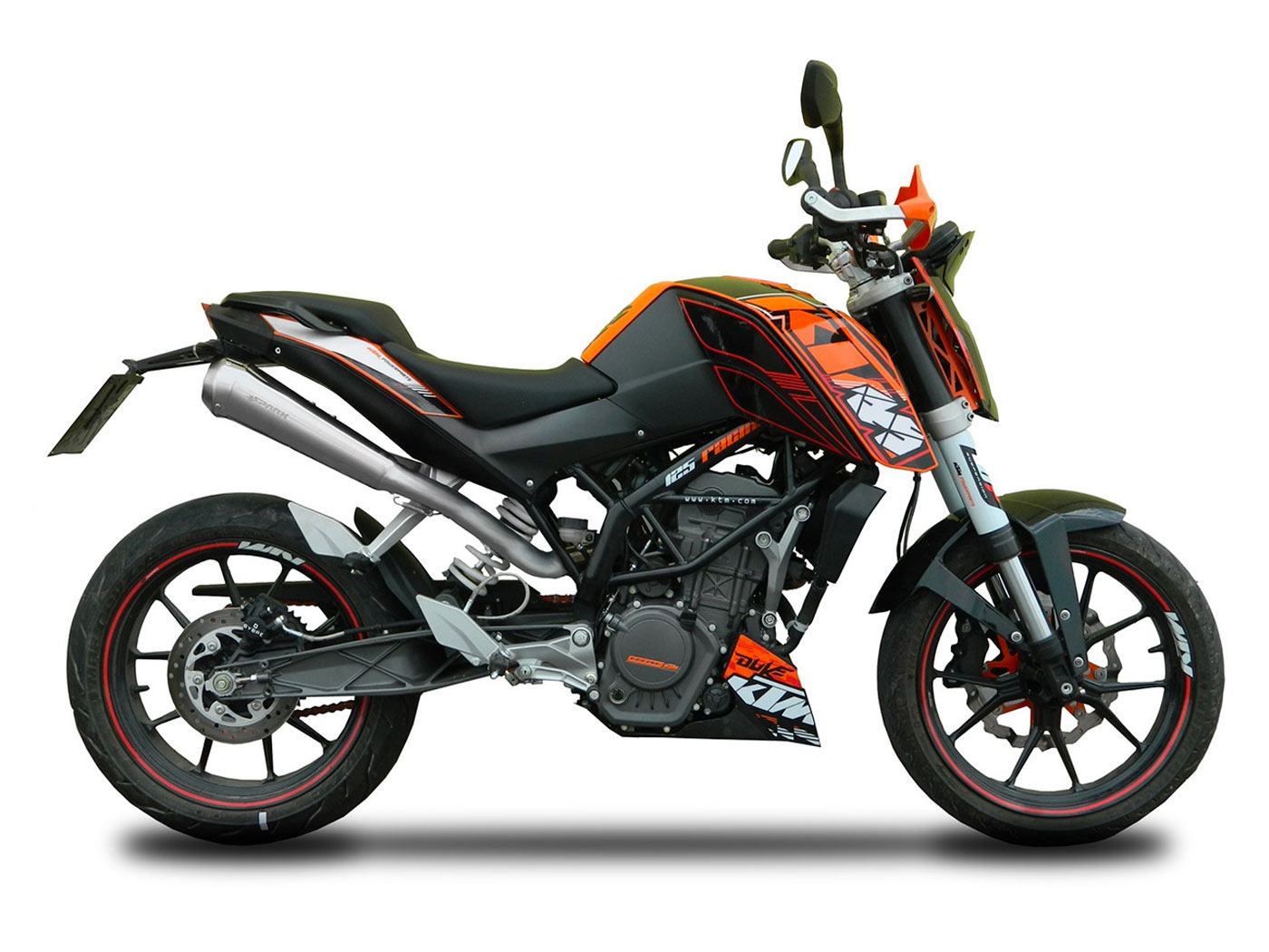 Diverse / Import Koncovka výfuku Spark High-Mount GP-Style nerez, KTM Duke 125, 200 11-16 40941