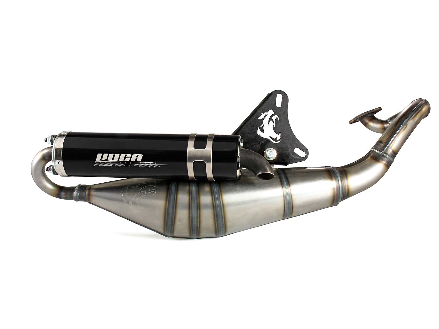 Voca Racing Výfuk VOCA Sabotage V2 50/70cc černá koncovka, Minarelli horizontal VCR-RD45166/BK