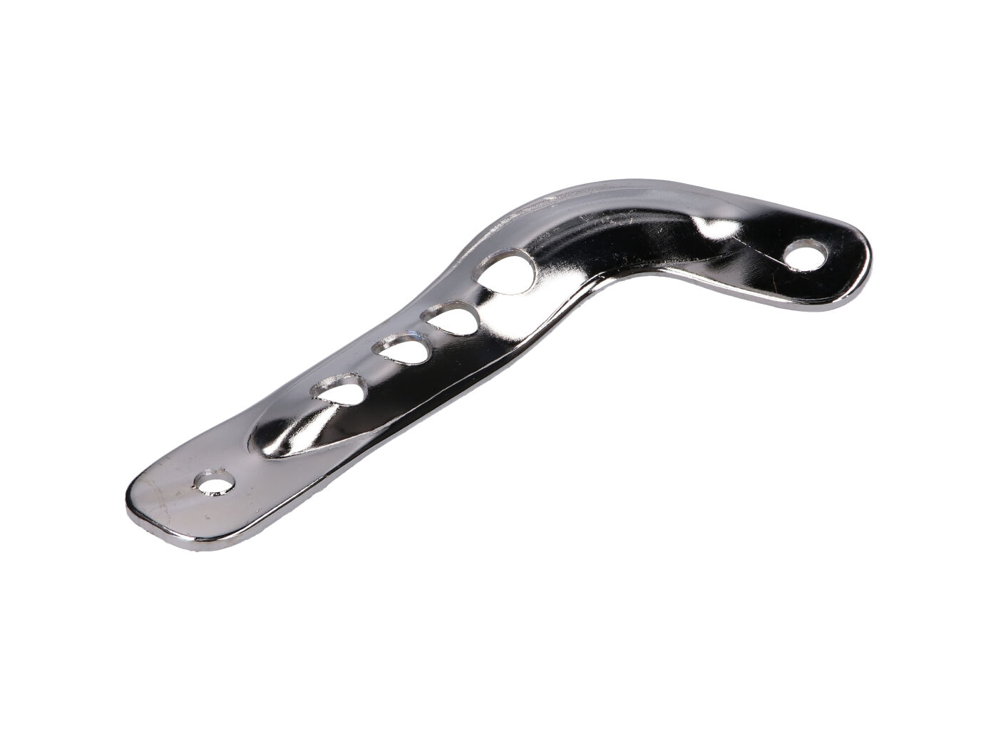 Diverse / Import Vzpěra / držák výfuku krátký typ, chrom, Simson S51, S70, S53, S83 Enduro 40791