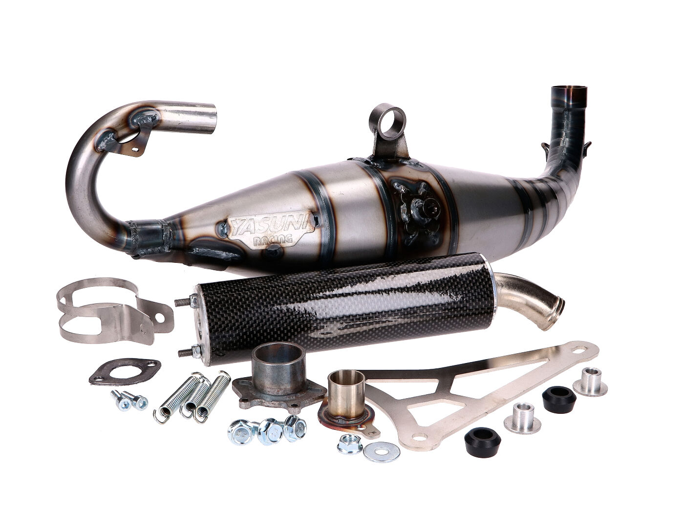 Výfuk Yasuni Carrera 40 karbon Scooter Racing, Minarelli horizontal YA826-1C