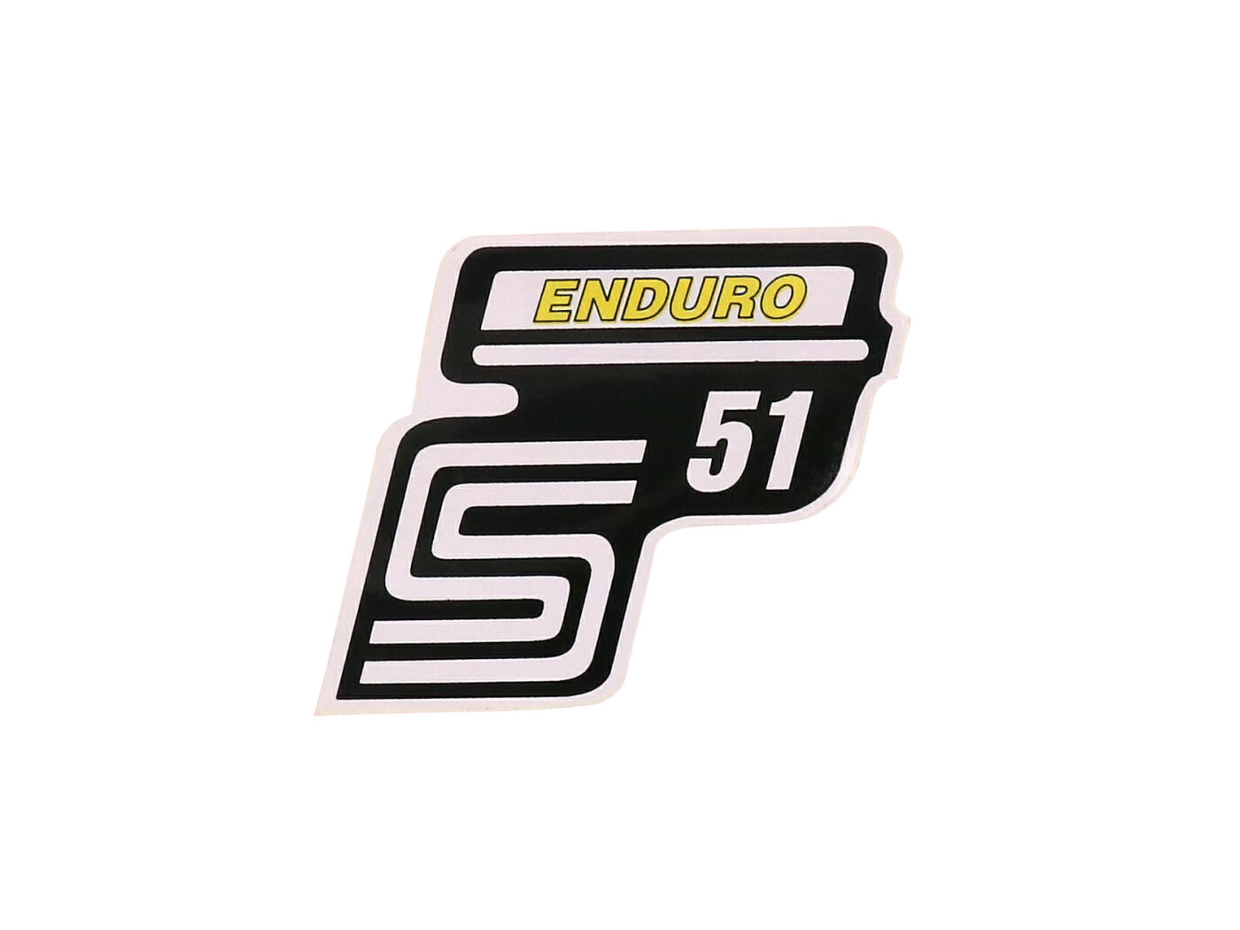 Levně OEM Standard Samolepka S51 Enduro žlutá, Simson S51 41976