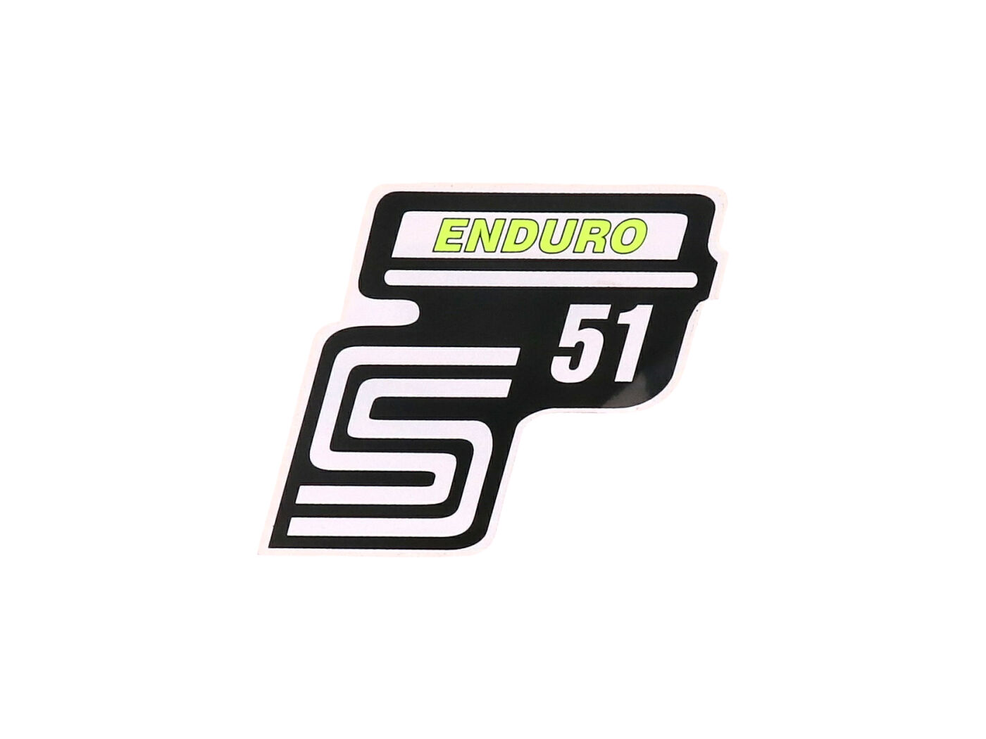 OEM Standard Samolepka S51 Enduro neonově žlutá, Simson S51 41977
