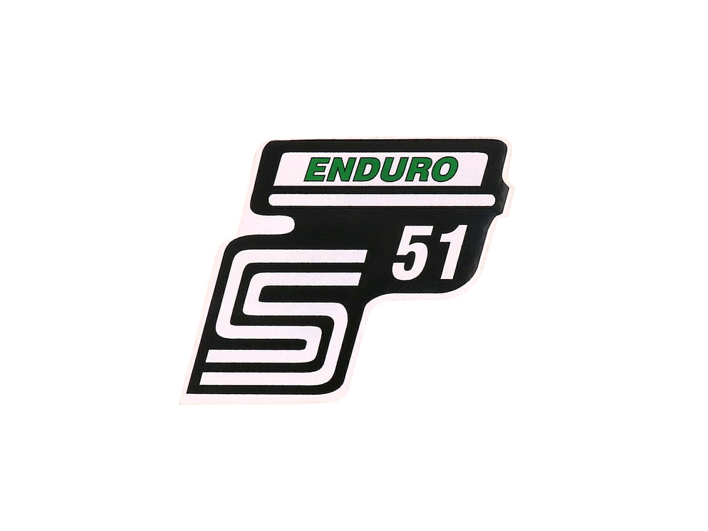 OEM Standard Samolepka S51 Enduro zelená, Simson S51 41979