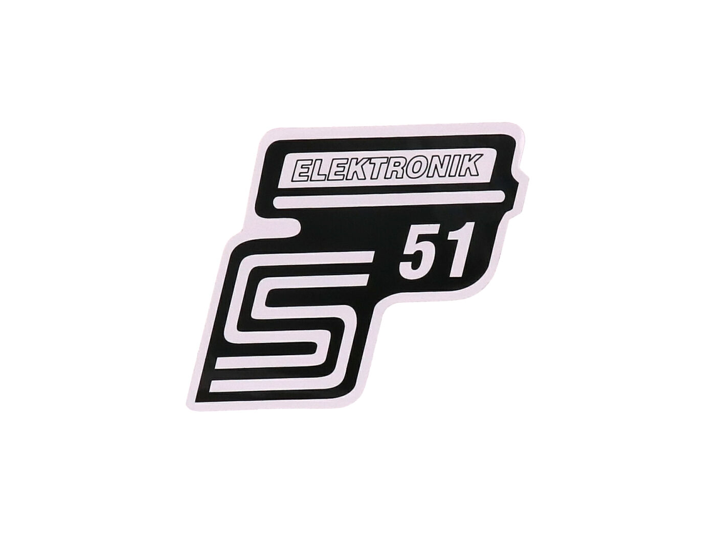 OEM Standard Samolepka S51 Elektronik bílá, Simson S51 41984