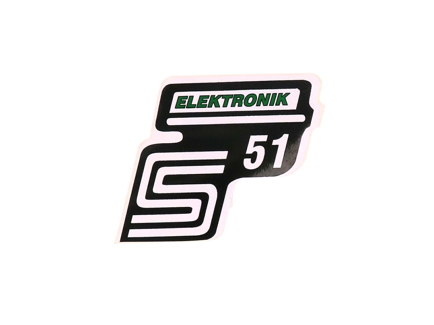 Levně OEM Standard Samolepka S51 Elektronik zelená, Simson S51 41987