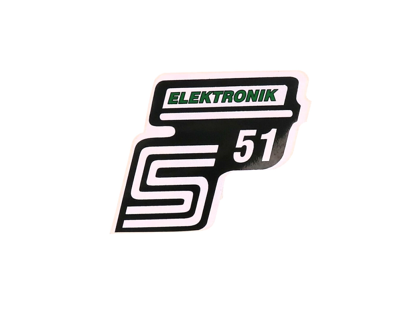 OEM Standard Samolepka S51 Elektronik zelená, Simson S51 41987