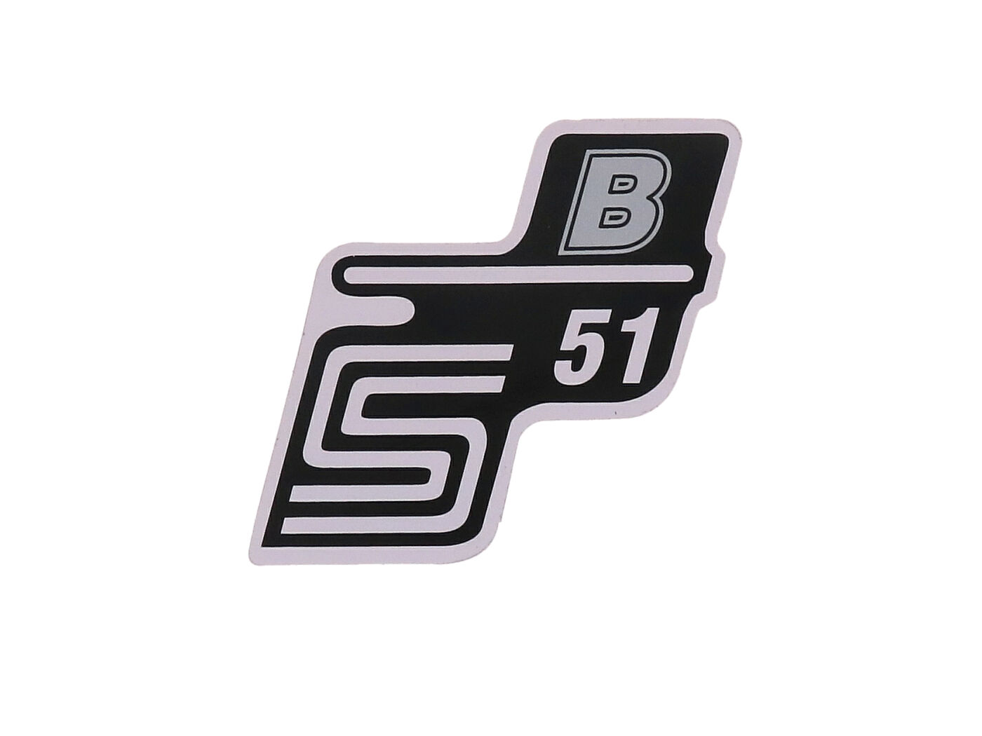 OEM Standard Samolepka S51 B stříbrná, Simson S51 41995