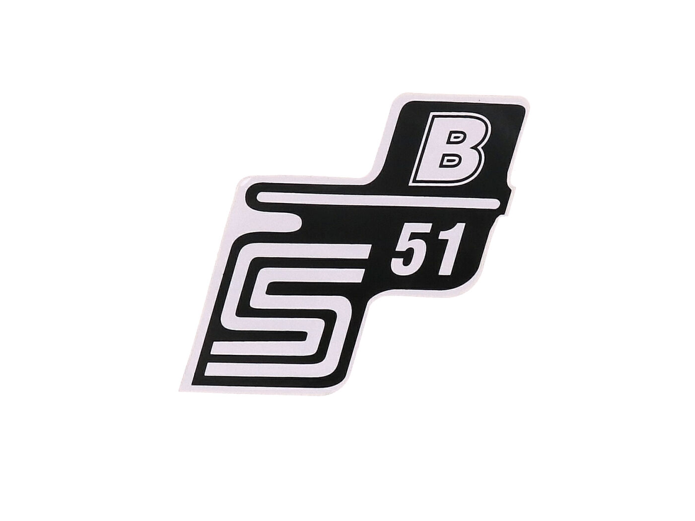 OEM Standard Samolepka S51 B bílá, Simson S51 42001