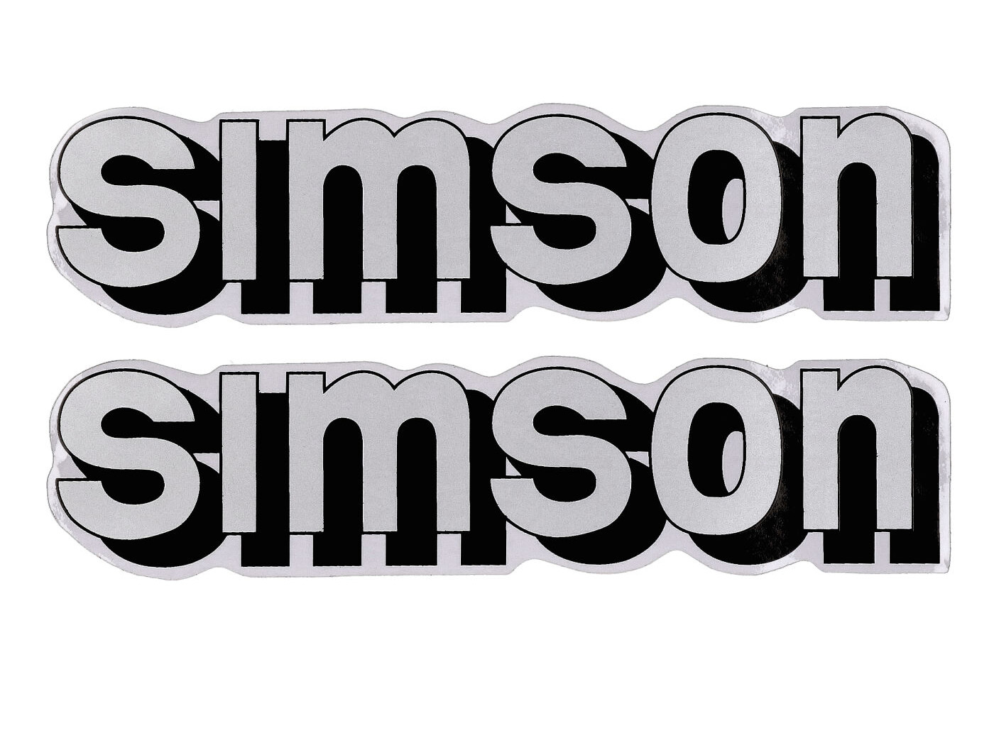 OEM Standard Sada samolepek nádrže stříbrná, Simson S51 42014