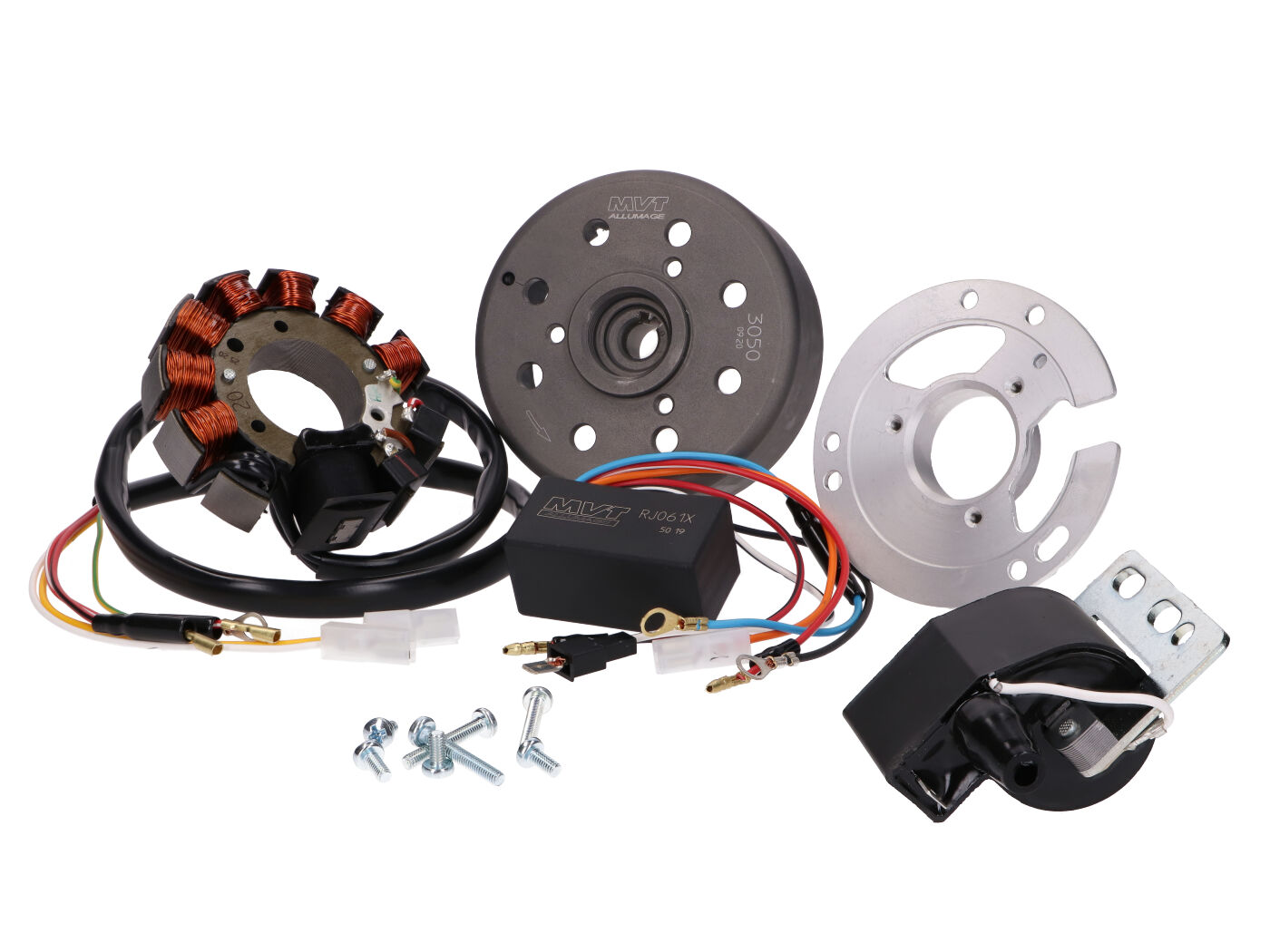 MVT Allumage Zapalování MVT Millenium, Minarelli AM s nakopávačkou (5-pin stator) MVT-EXT112