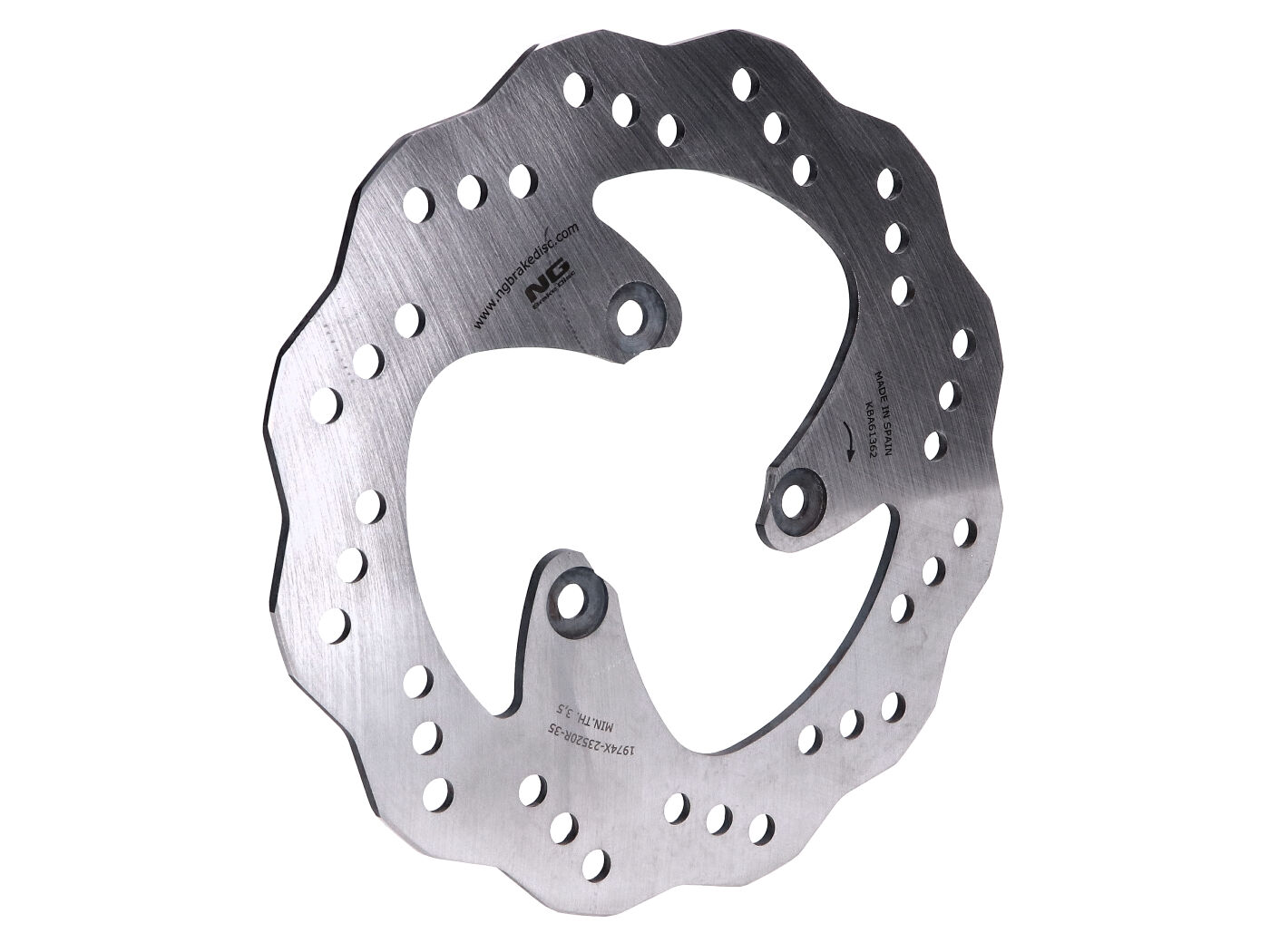 NG Brake Disc Brzdový kotouč NG Wavy, Rieju RS3 zadní NG1974X