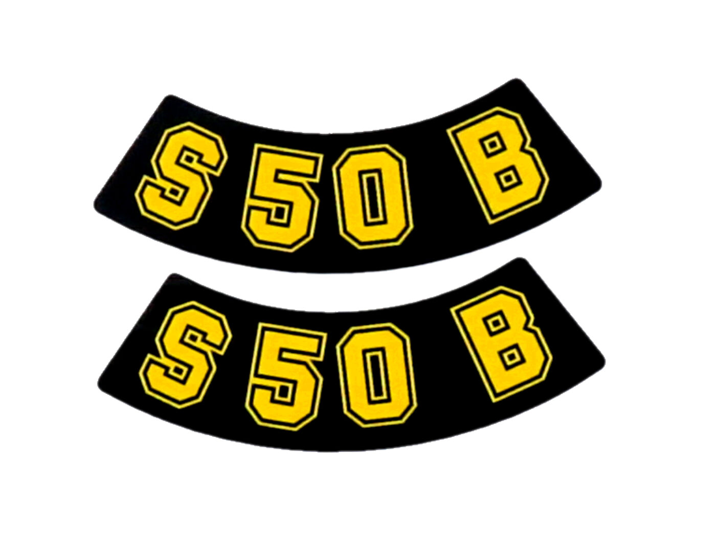 OEM Standard Samolepka S50 B černo-žlutá, 2 kusy, Simson S50 41971