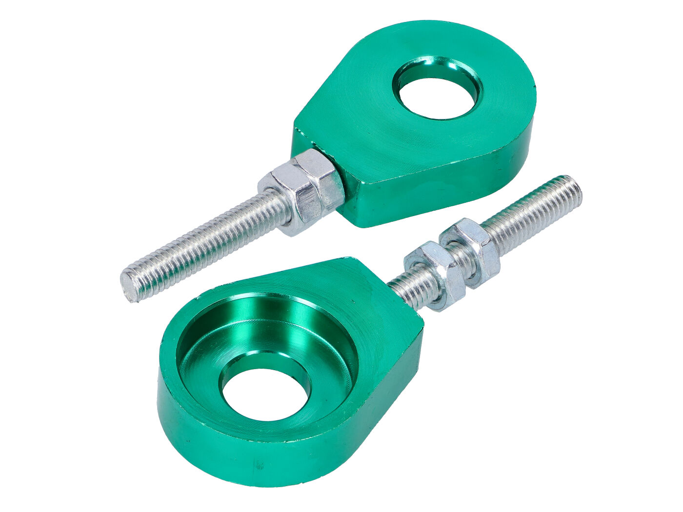 101 Octane Sada napínáků řetězu hliníkové zelené 12mm 43010-GN