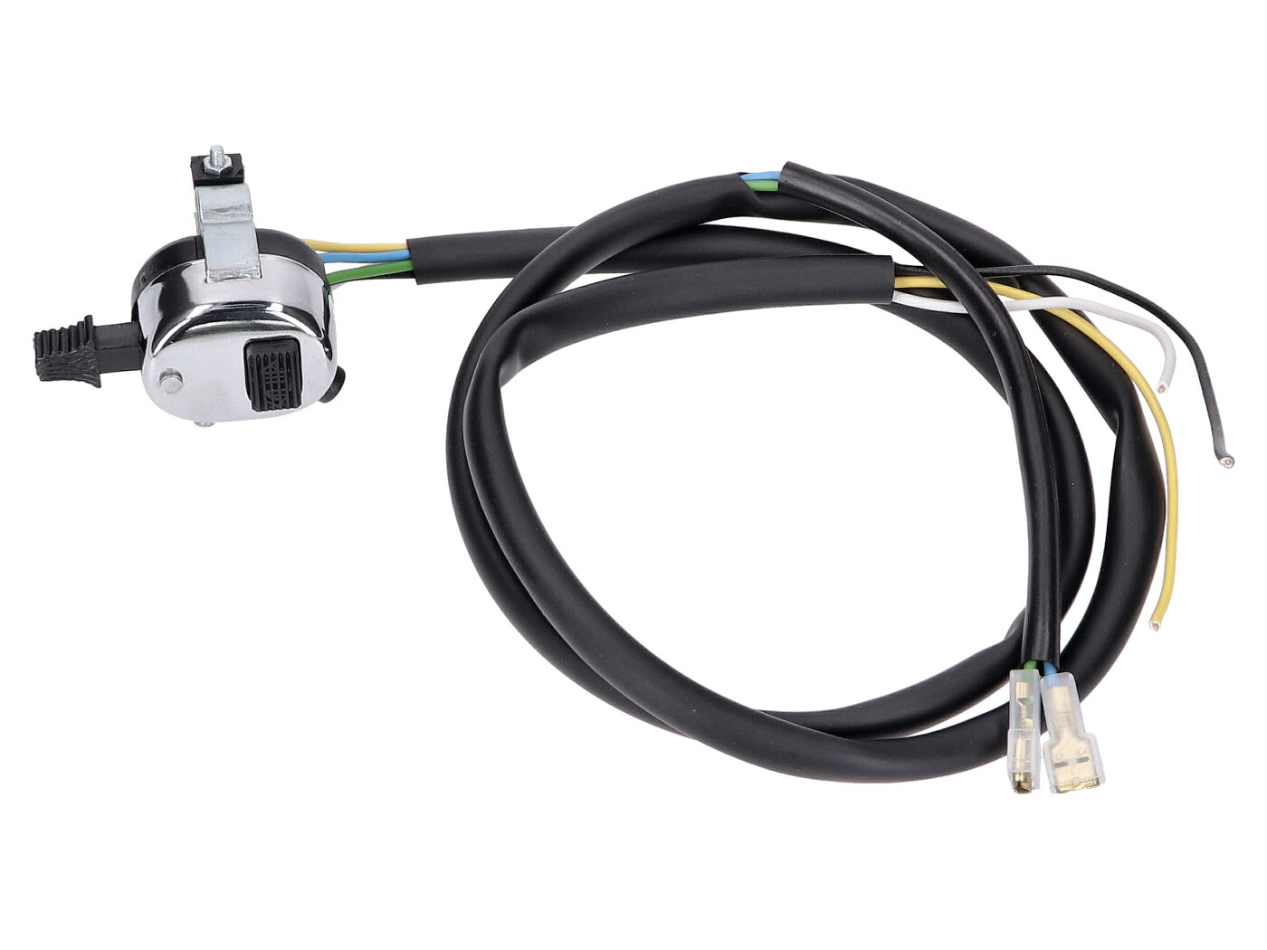 Levně 101 Octane Přepínač na řidítka s kabelem - chromovaný, 3 funkce, univerzální Puch, Sachs, Kreidler moped IP44178