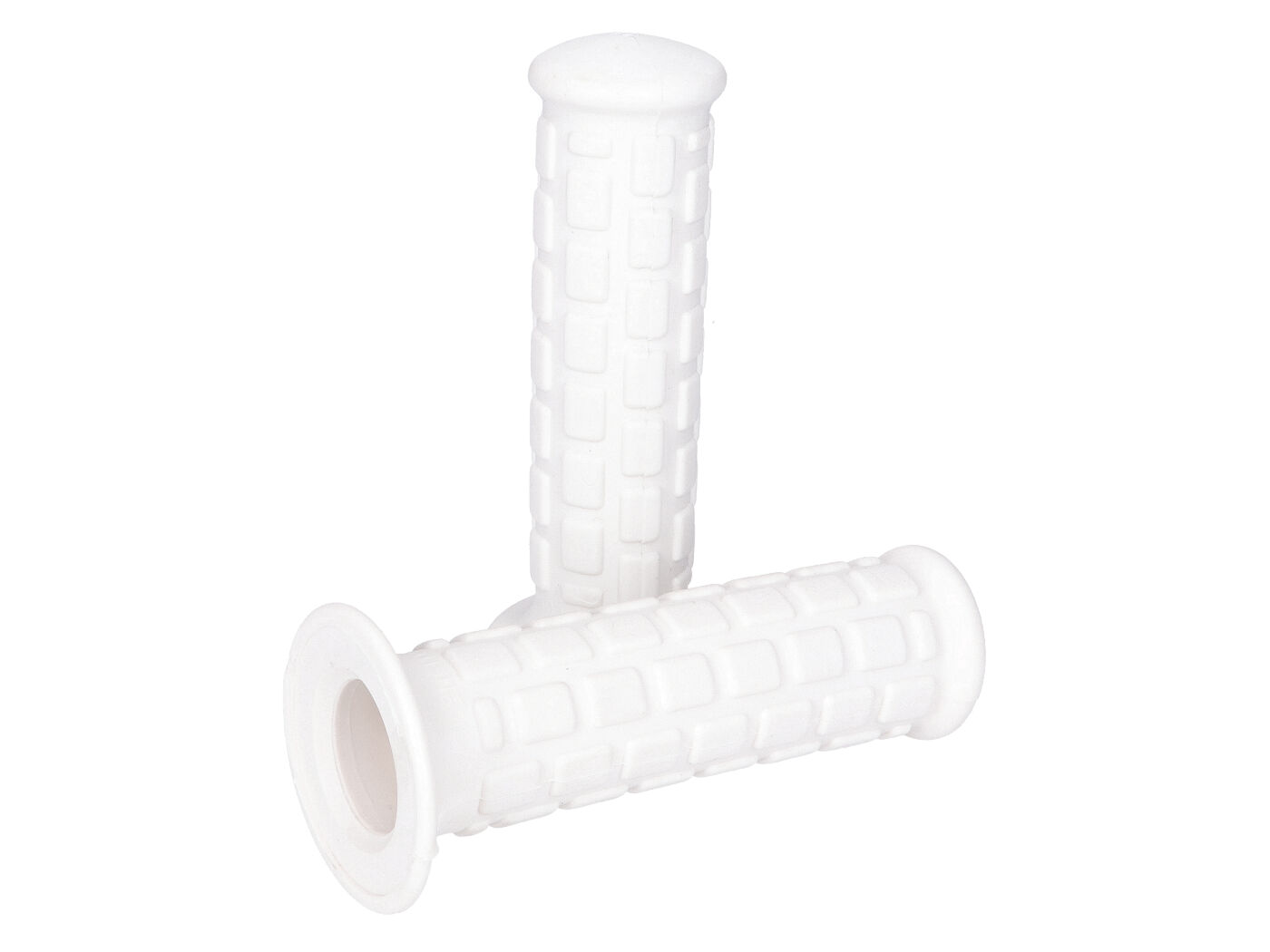 101 Octane Gripy s obdelníkovým vzorem, bílé, mopedy s automatickým řazením (22 / 24mm) IP44351