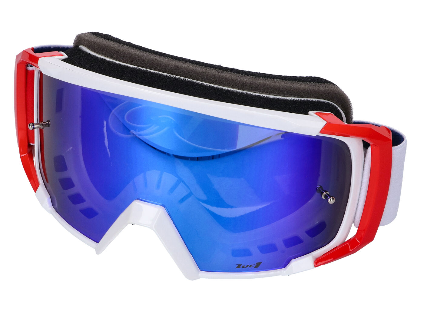 Diverse / Import MX brýle LUC1 Team bílo červené - iridium blue sklo 43283