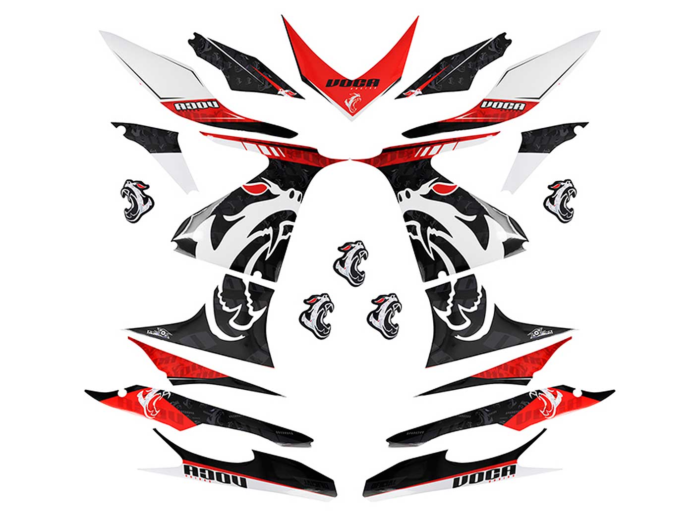 Voca Racing Sada polepů VOCA Racing, Yamaha Aerox, MBK Nitro -2013 VCR-KIT-AEROX