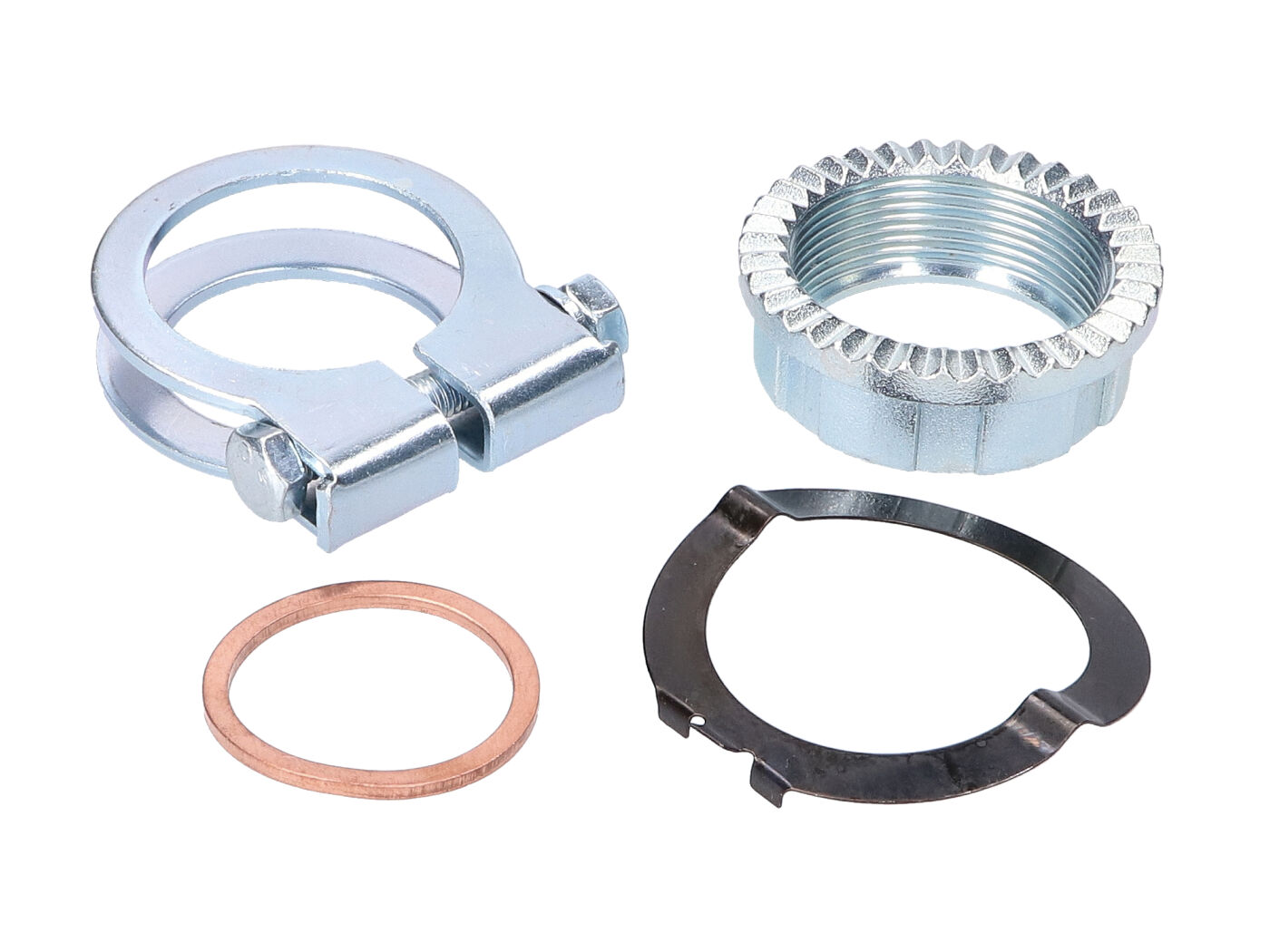 OEM Standard Sada příruby výfuku 32mm 4 dílná, Simson S50, S51, S53, S70, S83, SR50, SR80 44499