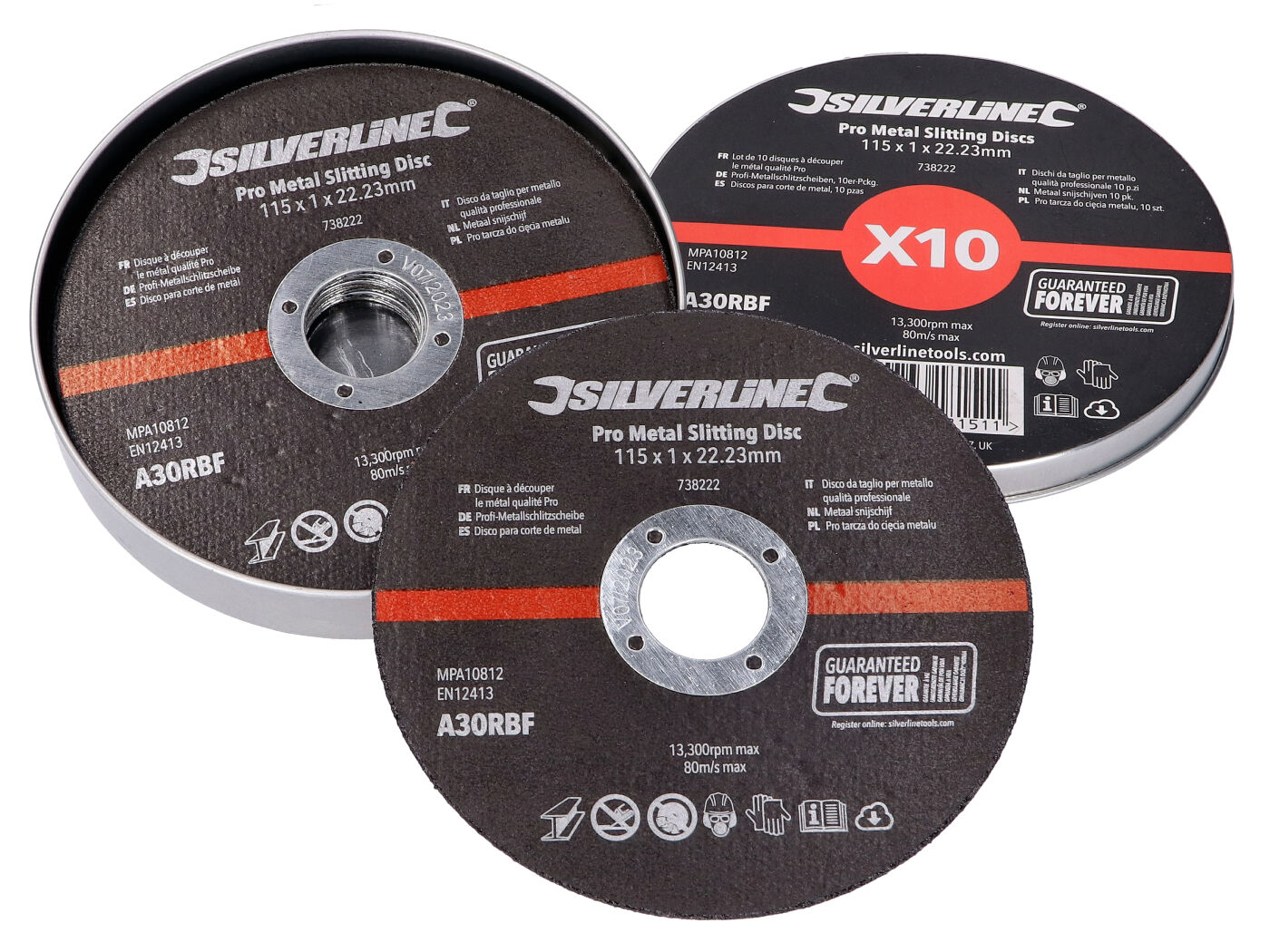 Sada kotoučů pro flexu Silverline professional 115x1mm 10ks 43366