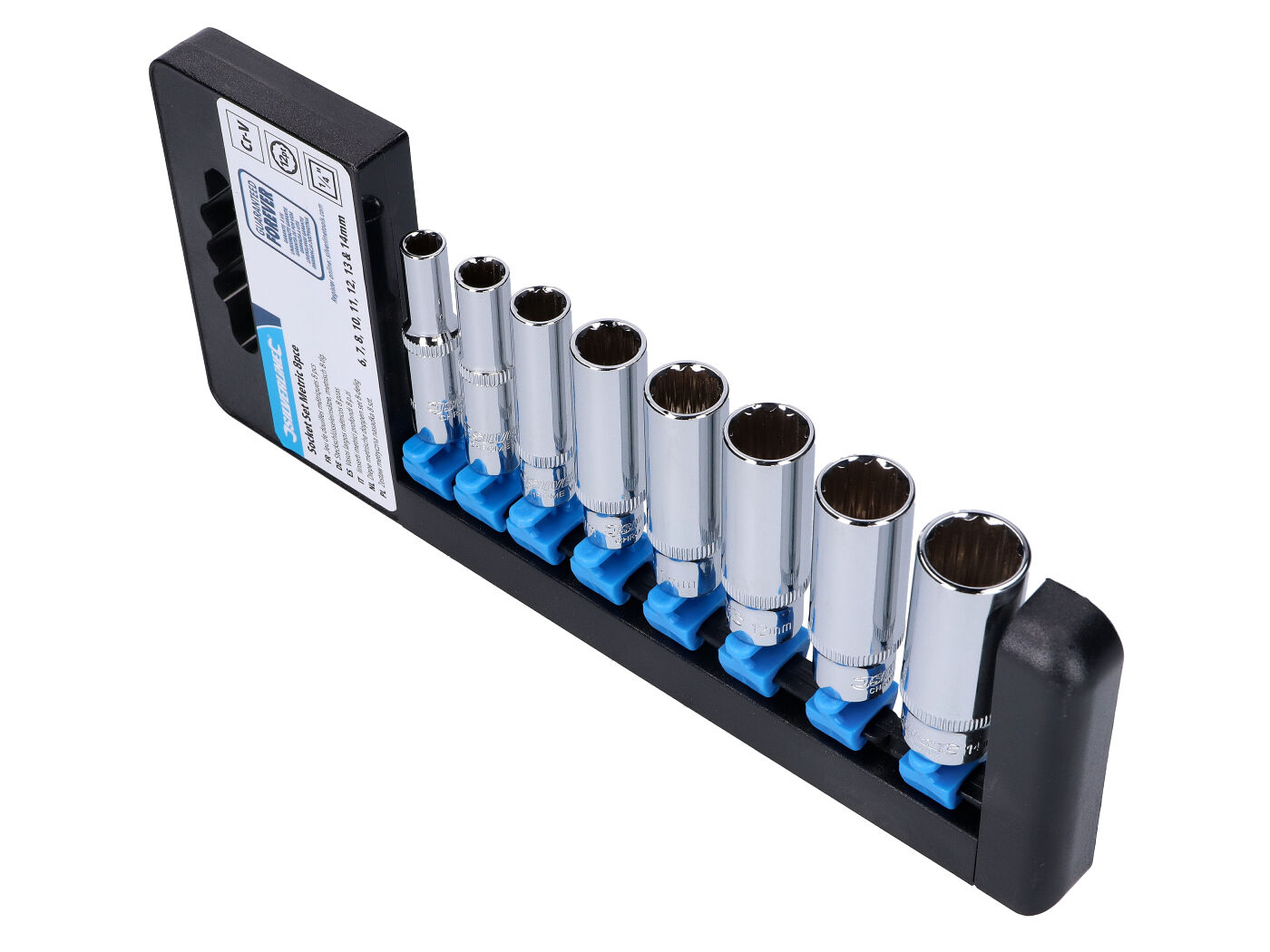 Silverline Sada nástrčných klíčů dlouhé 8ks, 1/4" 6-14mm 43387