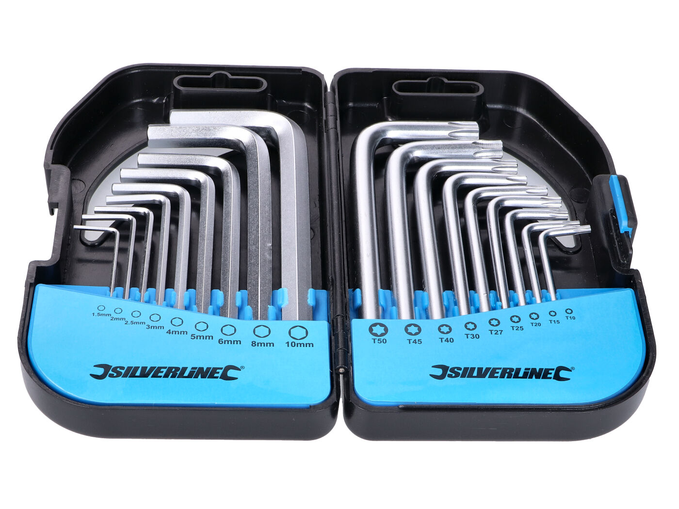 Sada inbusů a torx klíčů Silverline 18ks 43410