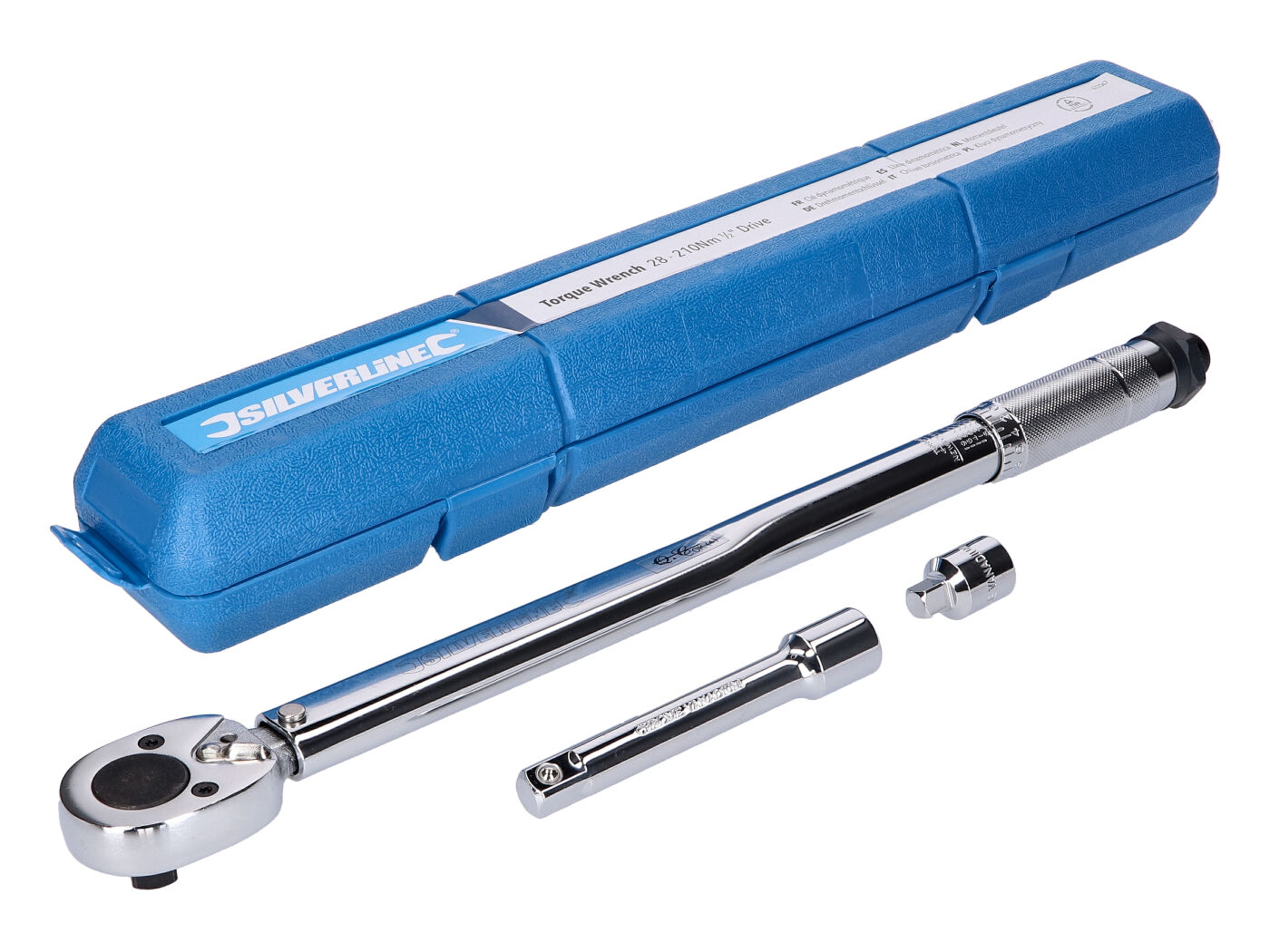 Momentový klíč Silverline 1/2" 28-210Nm 43417