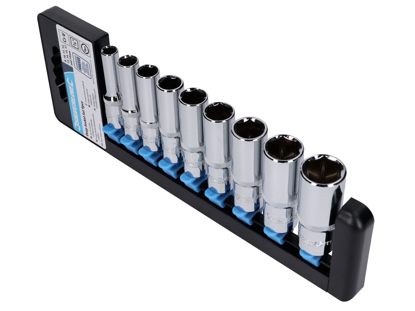 Silverline Sada nástrčných klíčů 3/8", dlouhé 8-19mm 9ks 43430