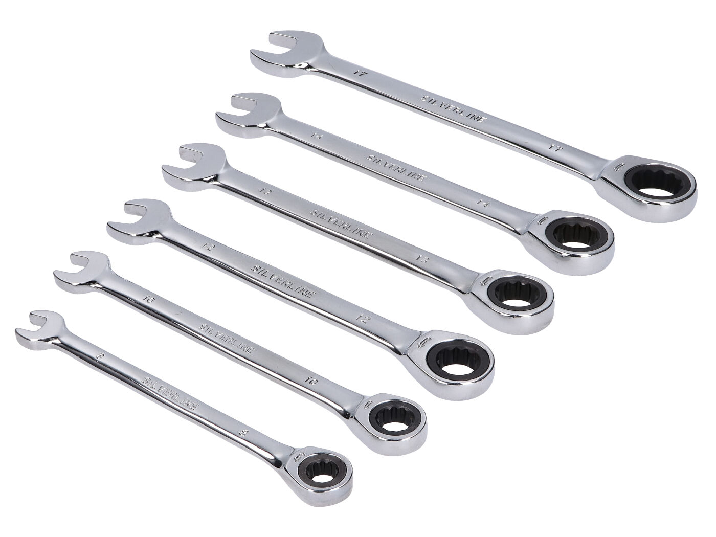 Silverline Sada ráčnových stranových klíčů 8-17mm 43441
