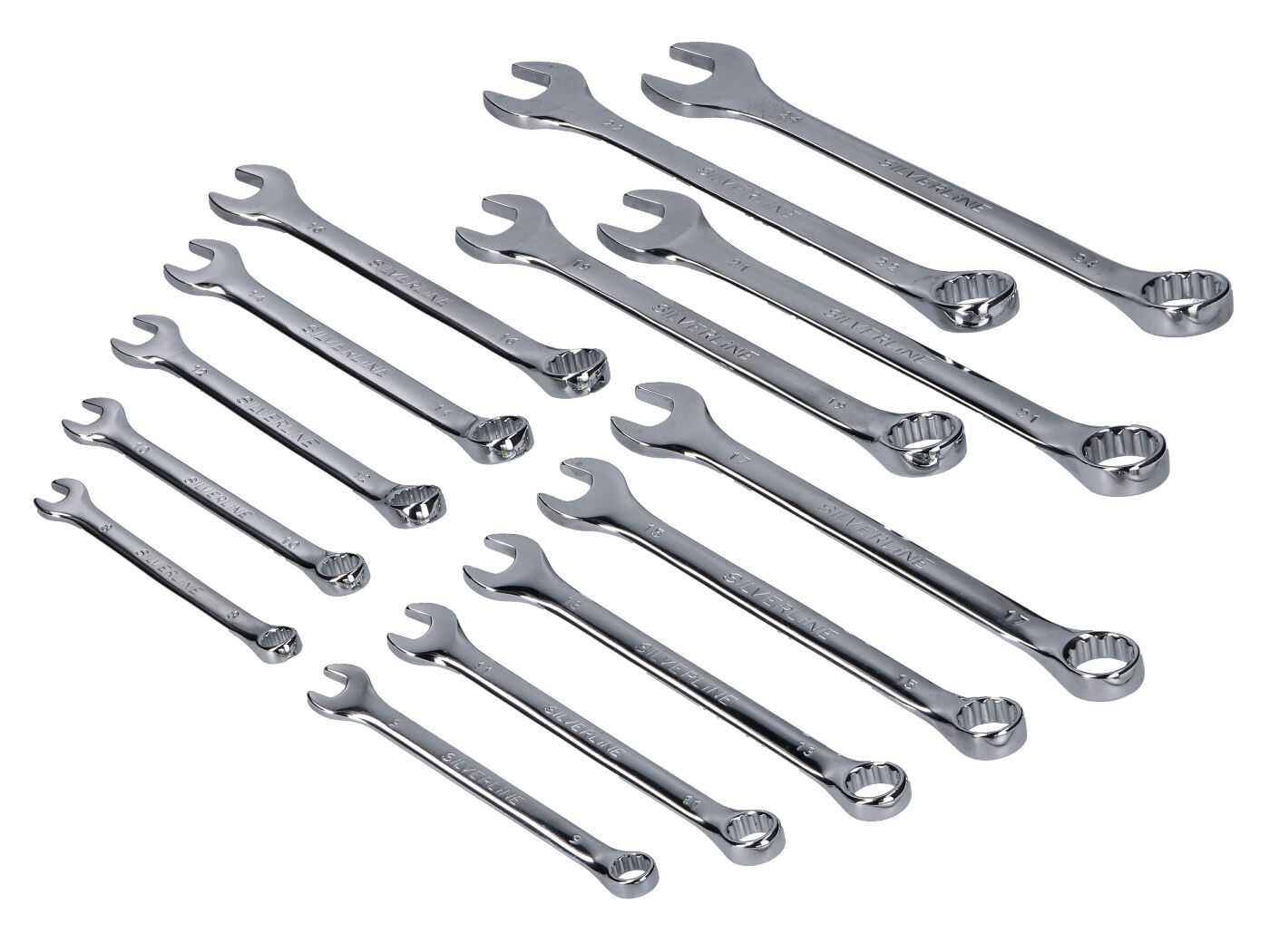 Sada stranových klíčů Silverline 8-24mm 14ks 43448