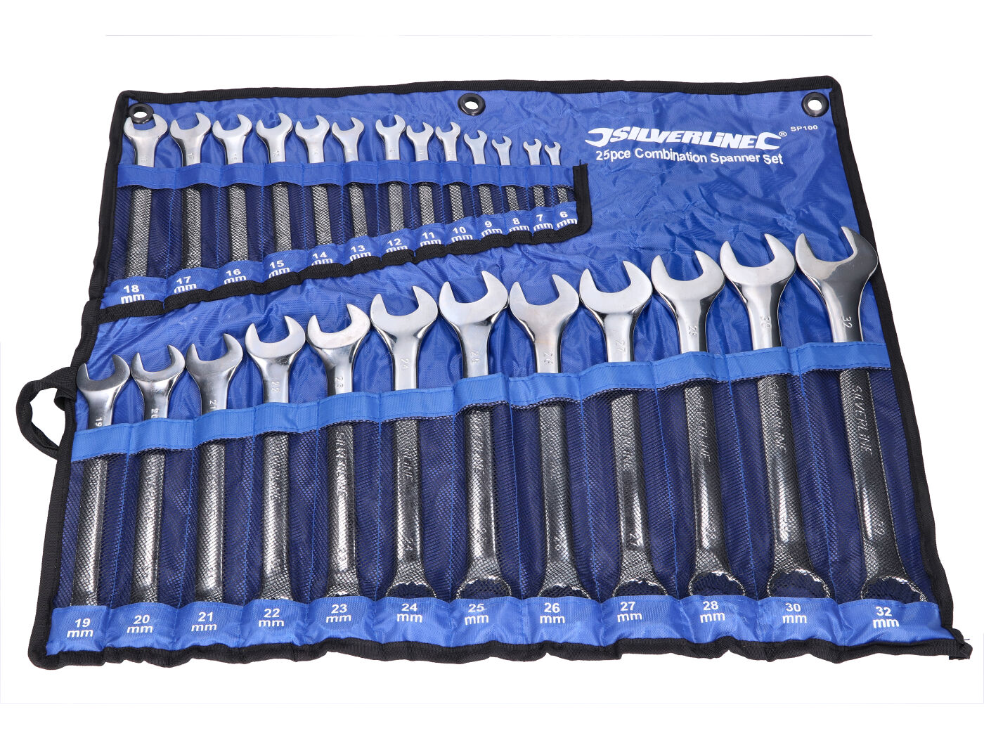 Sada stranových klíčů Silverline 25ks 6-32mm 43449